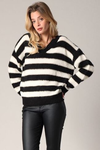 DEELUXE Zachte gebreide trui met brede strepen